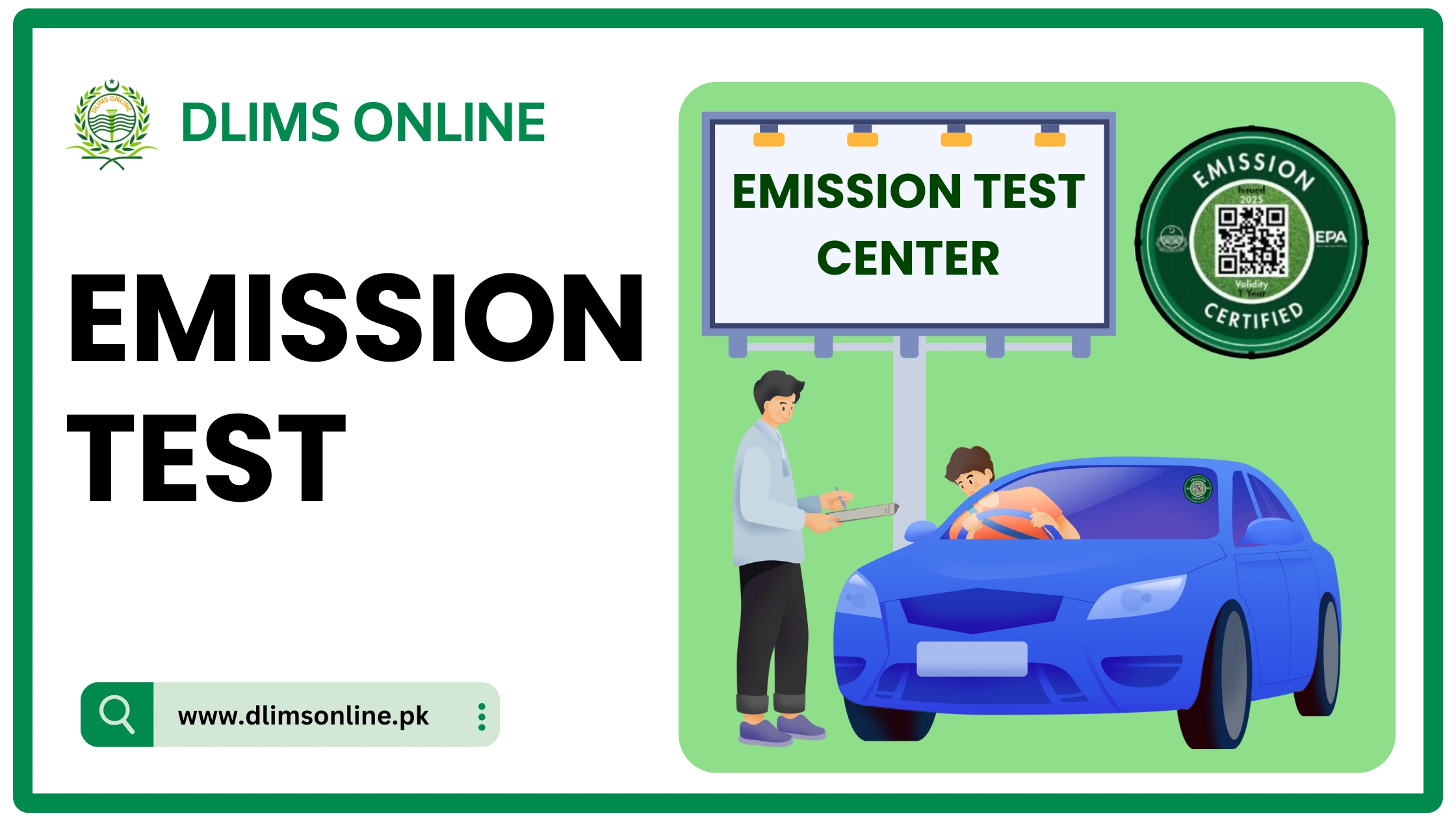 Vehicle Emission Test in Punjab 2026: Fees, Centres & Process 1 DLIMS Online Vehicle Emission Test Center Punjab Pakistan 2025
