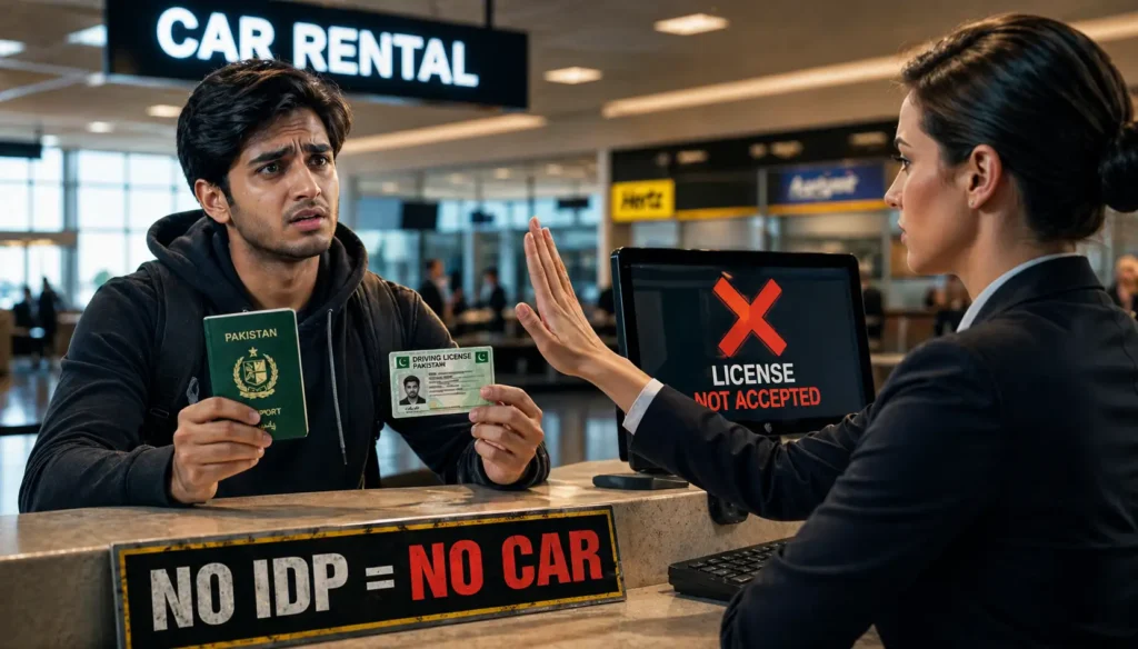 Can You Drive in USA with Pakistan License? (Guide for 2026) 3 rent car usa foreign license rejected pakistan license without idp