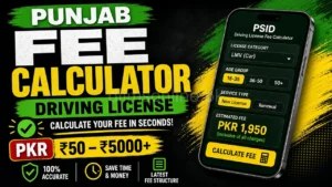 Driving license fee calculator Punjab 2026 viral thumbnail