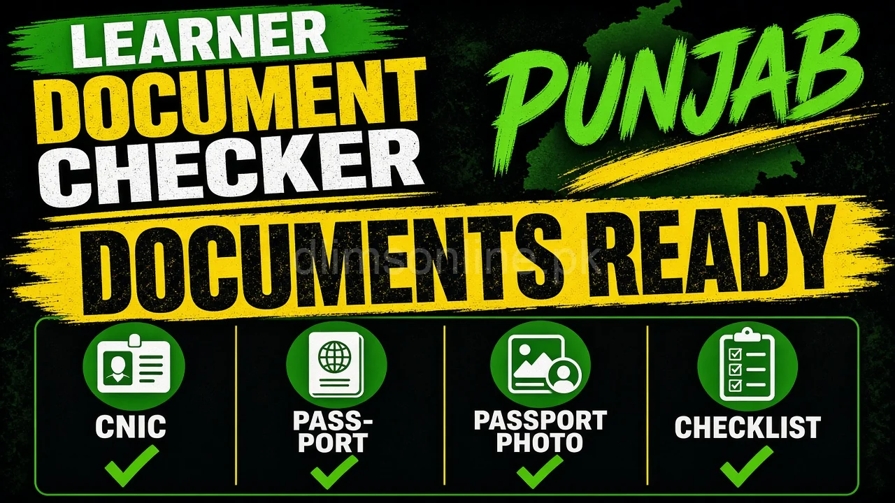 Learner Document Checker Punjab 2026 1 Learner document checker Punjab viral thumbnail