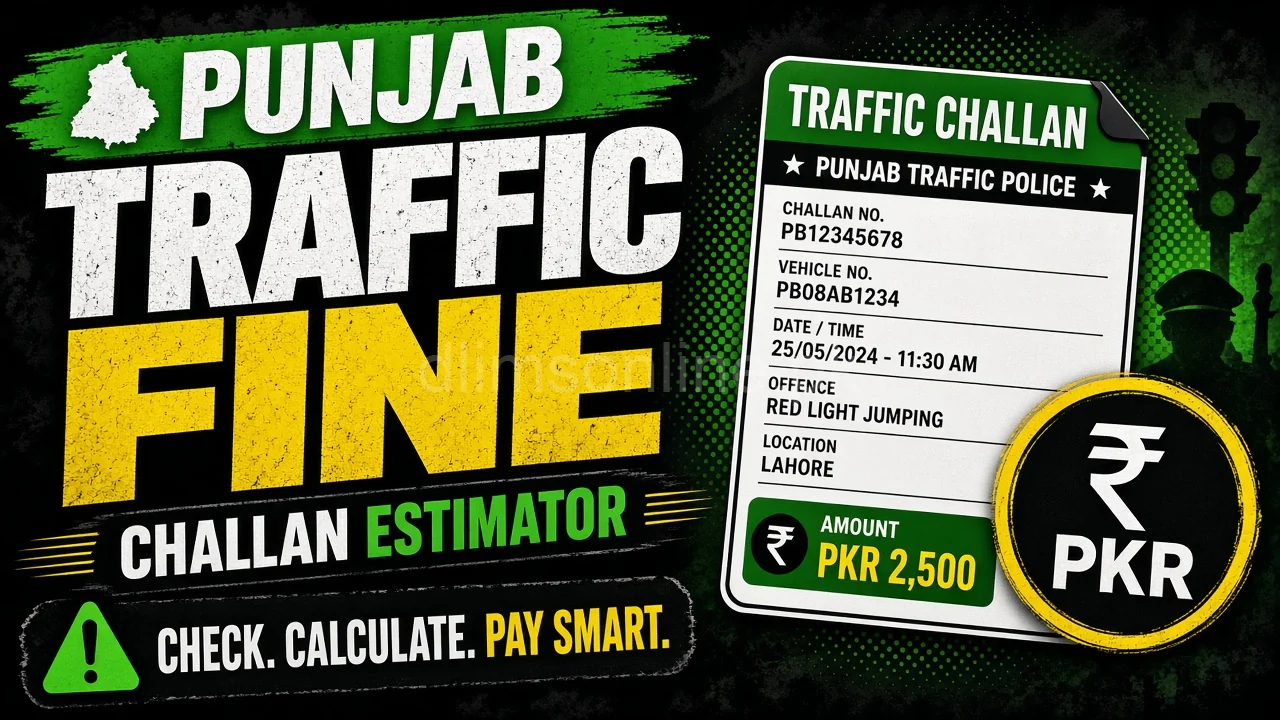 Punjab Traffic Fine Estimator 2026 1 Punjab traffic fine estimator viral thumbnail